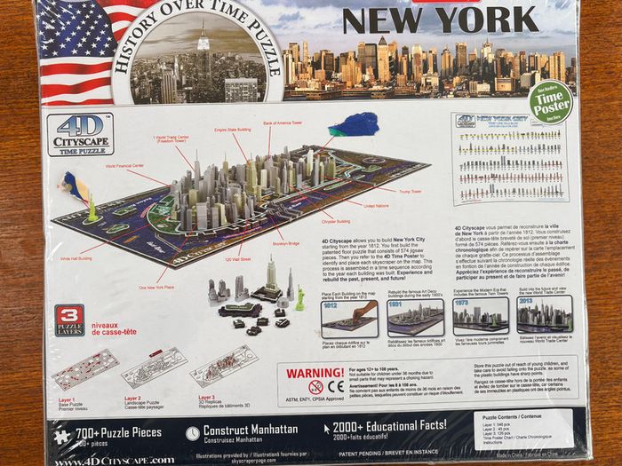 4D Cityscape New York Puzzle 700+ Pieces (New, Sealed)