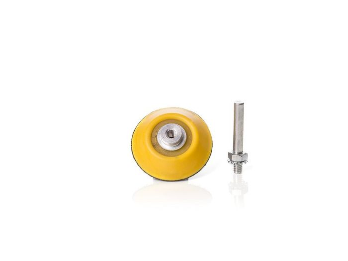 Glass Polish 12001 | Hook and Loop Backing Pad, Spindle Pad for Drill | Thread M6 with Universal Drill attachment | 50mm