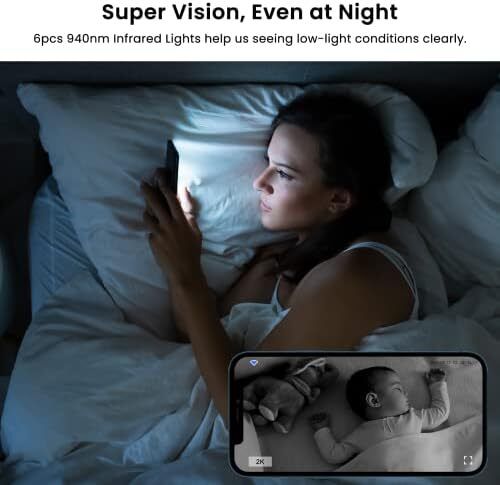 ecurity Camera Indoor - 2K WiFi Home Cameras for Baby Monitor, Pet, Dog, Smart CCTV, Alert, Siren, SD Card Storage, Works with Alexa (G7-2P)