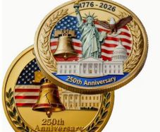 Coin 250th Anniversary of Establishment /  250th Anniversary Freedom / Commemorative Coin. New.