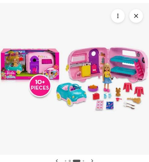 arbie Club Chelsea Camper Playset - Vehicle, Doll, Puppy & 10 Accessories