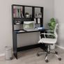 Desk with Shelves Black 110x45x157 cm Chipboard Image 5