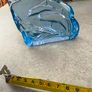 Vintage Glass Dolphins Plaque | Three Dimensional Pressed Glass Plaque of Dolphins Image 5