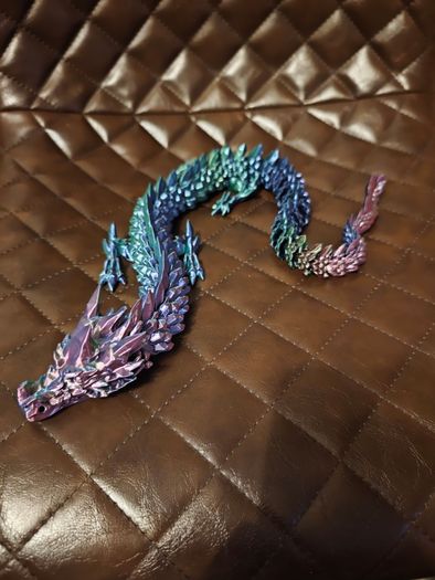 Large 3D Printed Articulated Crystal Dragon Toy