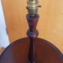 Vintage wooden floor lamp featuring an integrated circular table on classic tripod base  height 109cm Image 5