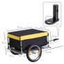 Bicycle Cargo Trailer, Two-Wheel Bicycle Large Cargo Wagon Trailer Oxford Fabric, Folding Storage, & Removable Cover, Yellow Image 5