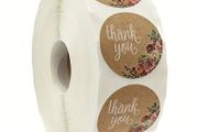 THANK YOU Stickers Roll of 500 / 1 Inch / NEW