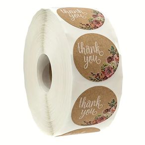 THANK YOU Stickers Roll of 500 / 1 Inch / NEW