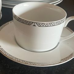 Royal Doulton Platinum Cups & Saucers