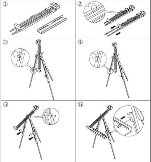 Wooden Easel Portable/Artist Outdoor Easel - Beech Wood Canvas Stand Foldable Tripod - Max Height up to 191cm - Storefront Sign Easel - Sketching Painting Stand (FREE POSTAGE)