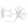 TV Monitor Wall Mount Bracket Tilt Swivel 10-49" Image 2