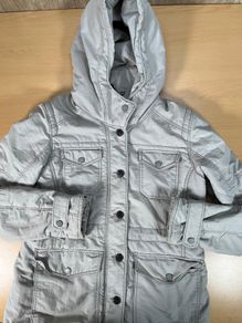 Levis Chore Jacket Womens M Grey - Army Military Parka Cotton Hooded Utility