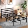Double Bed Frames with Headboard 4ft6 Black Metal Double Bed Frame Image 8