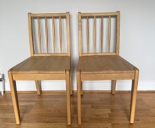 Laura James Pale Oak Dining Chairs (x2)