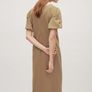 COS Asymmetric Sleeves Midi Mocha Dress Image 5