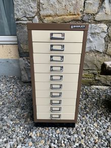 Bisley 10 Drawer Steel Filing Cabinet.