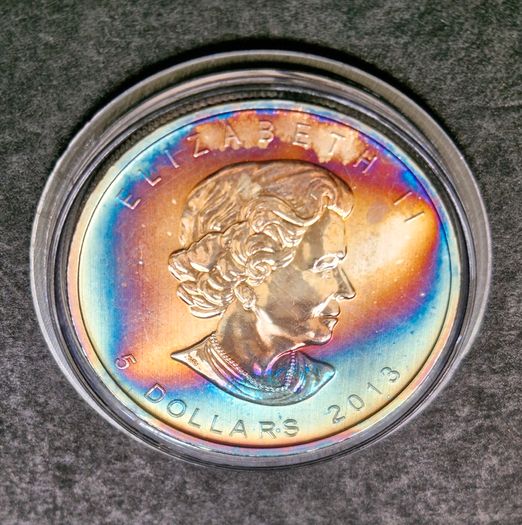 1 Oz 2013 Canada 5 Dollar .9999 Wildlife Series: Bison Toned coin