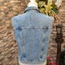 Pull & Bear Distressed Denim Sleeveless Jacket  Unisex  Size Small Image 4