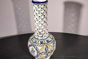 Tall Ceramic Vase Lattice Design, Pierced Bohemian Design  ..  HALF PRICE NOW