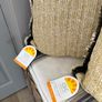 New set of 2 herringbone jute polypropylene 55cm x 55cm outdoor cushions Image 4