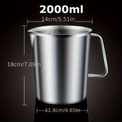 Stainless Steel Measuring Cup with Scale 2000ml, new, unopened.