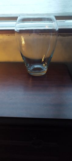 Clear glass vase