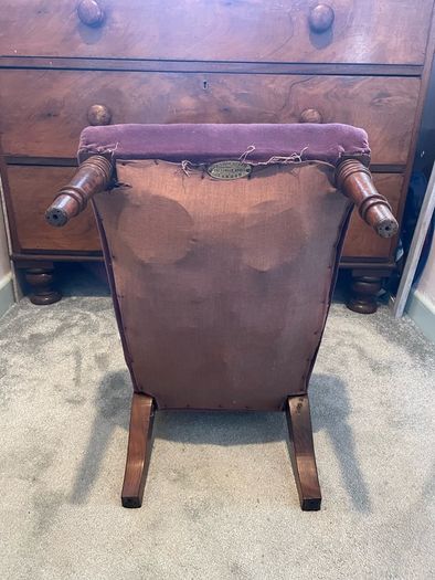 Authentic Victorian James Shoolbred Nursing Chair (Stamped & Plaqued)