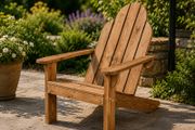 Adirondack Garden Chair Solid Wood Outdoor Lounge