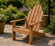 Adirondack Garden Chair Solid Wood Outdoor Lounge