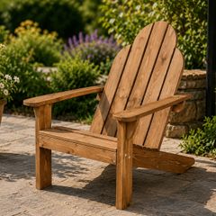 Adirondack Garden Chair Solid Wood Outdoor Lounge