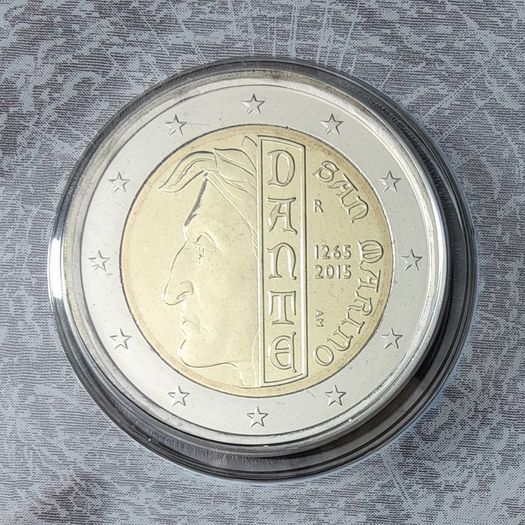 San Marino 2 Euro Brilliant Uncirculated Coin 2015 - Dante Alighieri
