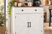 Farmhouse Sideboard Cabinet with Drawer &amp; 2 Barn Doors