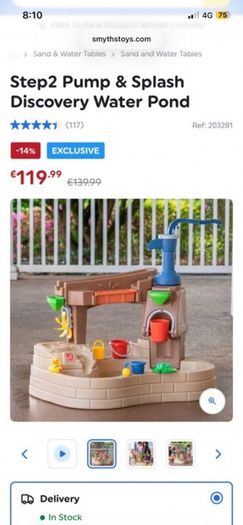 Pump & Splash Discovery Water Pond Paddle pool