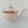 Vintage Wood & Sons Teapot bone china red and gold filigree Made in England Image 5
