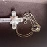 sterling Silver cz cross on sterling silver chain Image 2