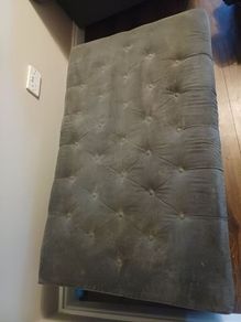 large grey foot stool