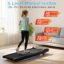 Walking Pad with 9% Incline for Home, 3 In 1 Under Desk Treadmill with Remote Control and App, 3.0HP 2-6KM/H Portable Walking Treadmill, Capacity 110 kg Image 2