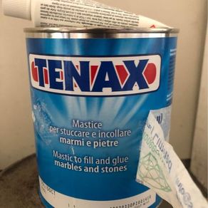 Tenacious mastic to fill and glue marble and stone , colour for white / cream