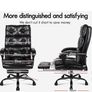 Office Chair with Dual Paddings, Computer Executive Desk Chair with Footrest Armrests, High Back 150 Recliner Tilting 360 Swivel, PU Leather, Glossy Black Image 2