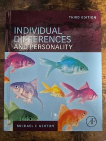 Individual Differences and Personality by Michael C. Ashton - 3rd Ed