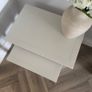 Solid Oak Side Tables - Hand Painted Colour Egyptian Cotton Image 2
