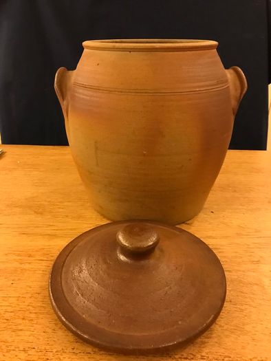 Hand thrown Pottery storage container