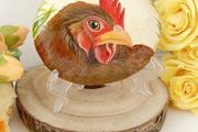 Handpainted Hen Rock