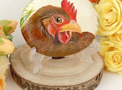 Handpainted Hen Rock