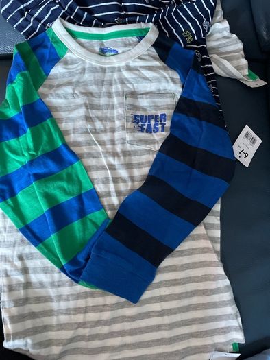 boys tops long sleeve t shirts zipped jumper bundle 6-7y brand new