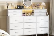 Dresser for Bedroom with 13 Drawers, 55 Wide Chest of Drawers