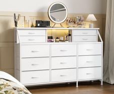 Dresser for Bedroom with 13 Drawers, 55 Wide Chest of Drawers