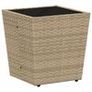 Garden Bistro Set 3 pcs Beige Poly rattan Image 6