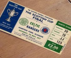 Celtic v Rangers Souvenir Ticket 1977 Scottish Cup Final