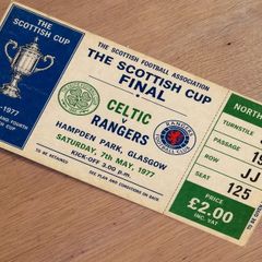 Celtic v Rangers Souvenir Ticket 1977 Scottish Cup Final